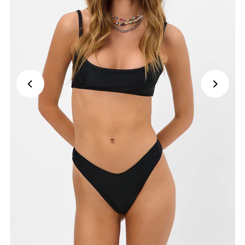 Like New Frankies Bikini Enzo Ribbed Cheeky Bikini Bottom - Size Large